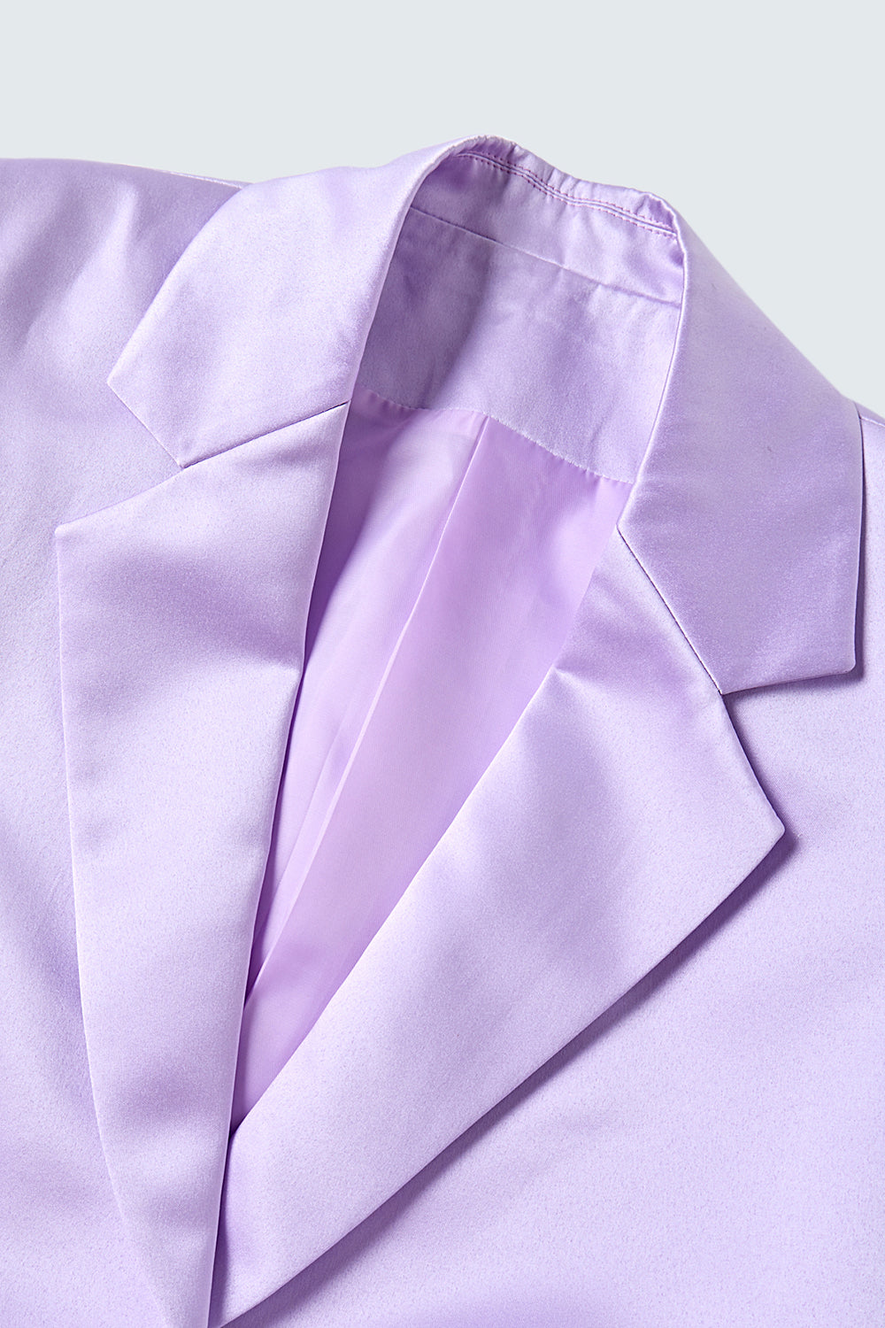 Blazer slim lilas à revers ajusté