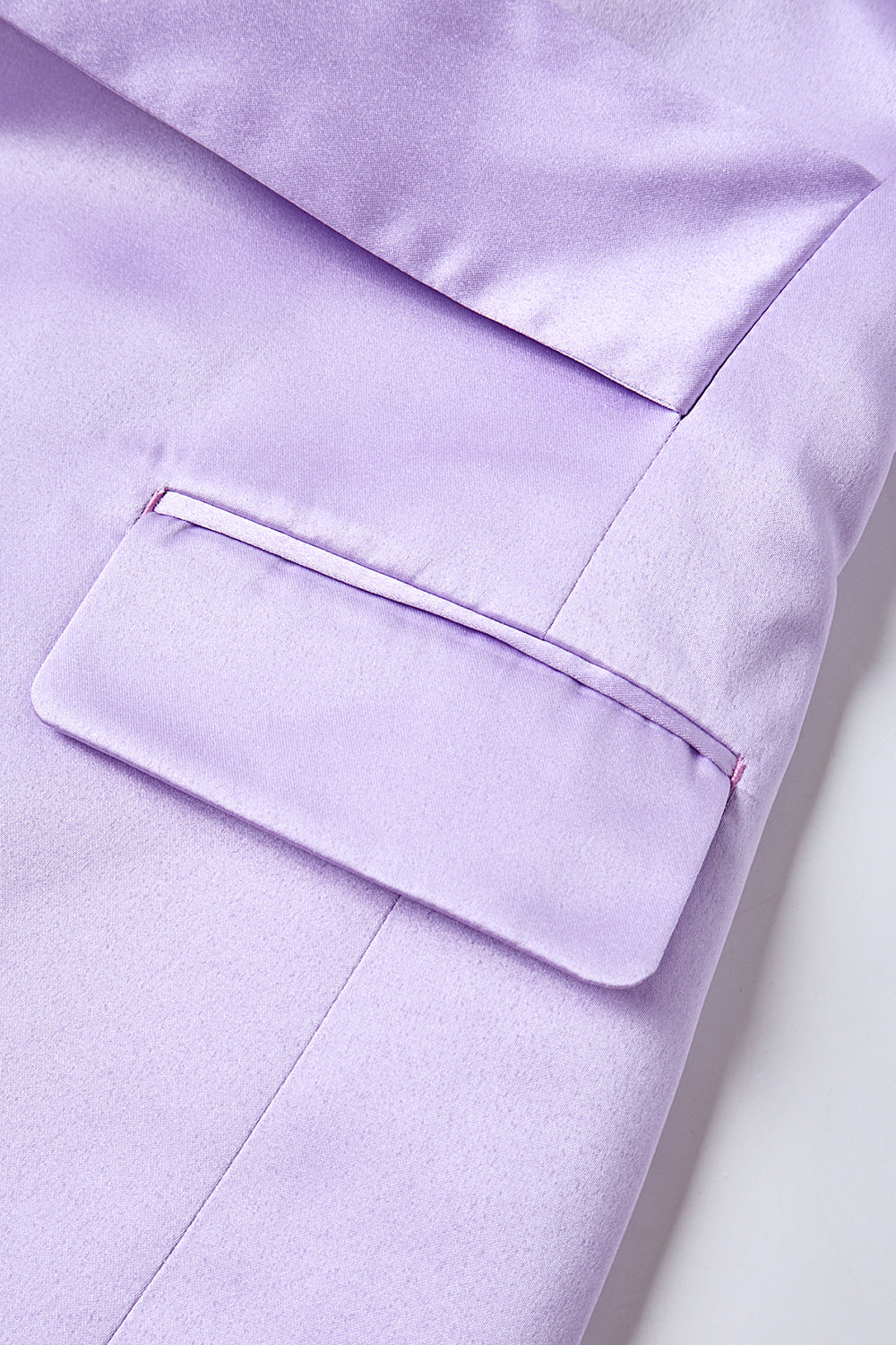 Blazer slim lilas à revers ajusté